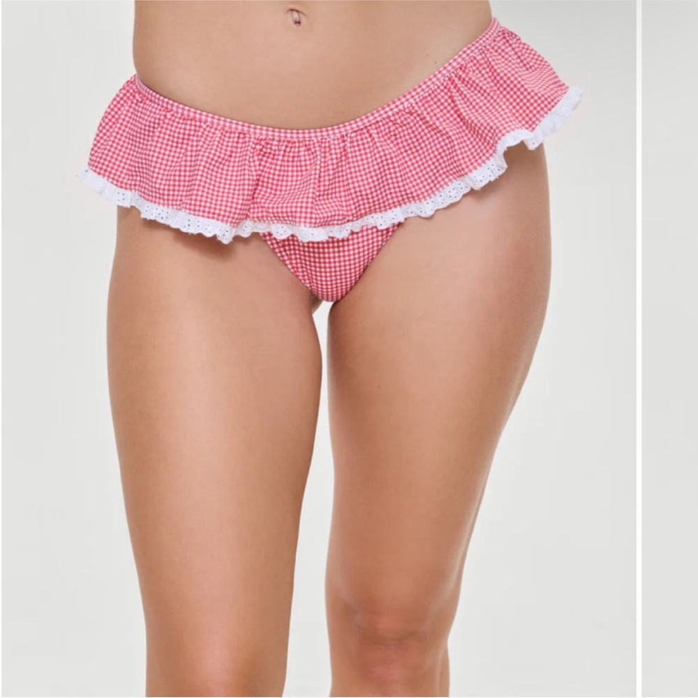 Frankie’s bikinis mercer ladybug gingham skirt